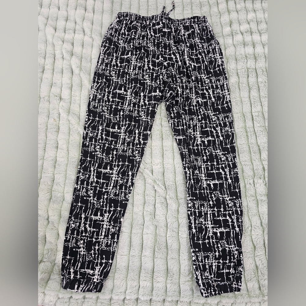i jeans by Buffalo Black and White Patterned Joggers